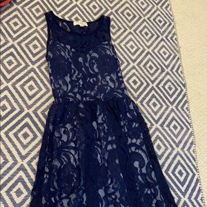 Blue and light blue lacy dress for girls